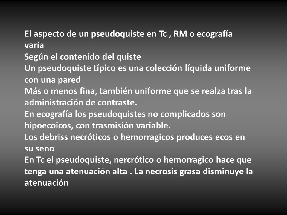 quiste y pseudoquiste